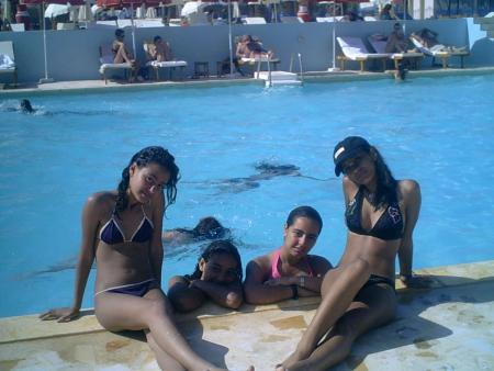rania , biba , nidal and wij au beach club